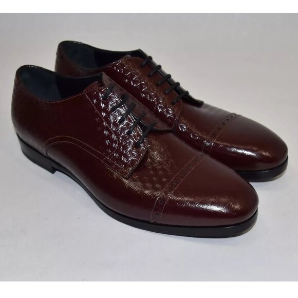 Jimmy Choo 'Diamond Penn' Oxford Shoes Burgundy Men's Size 8 US 41 EU - Picture 2 of 5
